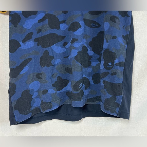 Fred Perry x A Bathing Ape BAPE Blue Camo Polo Men’s Size Medium - Picture 2 of 11
